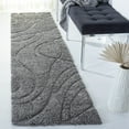 thumbnail image 2 of SAFAVIEH Florida Tamzen Abstract Shag Runner Rug, Grey, 2'3" x 21', 2 of 8