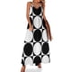 thumbnail image 1 of Vestido sin mangas con motivo de círculos BW, vestido de ceremonia, vestido de noche para mujer, vestido de verano suelto, 1 of 7