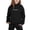 Black, variant on Stylish 2-Piece Girls Outfits Set, Trendy New York Letter Print Hooded Sweatshirt & Jogger Sweatpants Lounge Set for Ages 2-13, Easy Care Winter Casual Wear