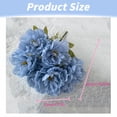 thumbnail image 3 of Artificial Silk Peony Bouquets, Ongmies Fake Peony Bouquet, Artificial Peony Bouquet, 7 Heads Blue Peony Flowers for Wedding & Home Decor, 3 of 9