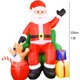 thumbnail image 3 of Papá Noel inflable navideño de 7,5 pies en sofá con caja de regalo de oso, luces LED incorporadas, decoración navideña para jardín al aire libre y patio, 3 of 5