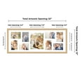 thumbnail image 3 of Natural Finish Collage Frame - White Mat, Holds Nine Photos - 8x10 & 4x6 , UV Acrylic, Wall Hanging, 3 of 8