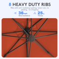 thumbnail image 4 of JEAREY 11 ft.Aluminum Curvy Cantilever Offset Hanging Patio Umbrella With Sandbag Base Orange, 4 of 5