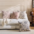 thumbnail image 4 of Floral Vintage Pillow Covers 18x18 Inch Set of 2 Block Print Pillow Covers Decorative Throw Pillow Covers Neutral Accent Couch Pillows for Living Room Sofa Boho Farmhouse Home Decor, 4 of 6