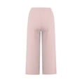 thumbnail image 5 of ABATAB Capri Pants for Women Wide Leg Casual Beach Capris Cotton Linen Summer Lounge Travel Cropped Trousers with Pockets, 5 of 6
