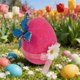 thumbnail image 5 of Huevos De Espuma 1 pieza de huevos de Pascua flocados de color rosa para decoración del hogar, escaparates y fiestas. Rkxzt, 5 of 9