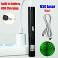 thumbnail image 4 of (Weiyi-EC)-- USB Rechargeable Green Laser Pointer Pen Light 990Miles 532NM Astronomy Visible Beam Light 1mw Flashlight **--（3';l,nm ）, 4 of 9