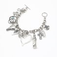 thumbnail image 2 of Pulsera de moda con colgante de corazón de aleación estilo punk exagerado para mujer y hombre., 2 of 8
