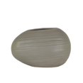 thumbnail image 1 of Urban Trends Collection 52709 Ceramic Short Irregular Vase with Combed Design Body & Tapered Bottom, Gray - Small, 1 of 1