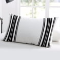 thumbnail image 5 of Black Striped Throw Pillow Covers, Modern White Striped Abstract Art Aesthetics Soft Breathable Pillow Cases with Zipper for Sleeping, Small Pillowcases for Couch Bed Sofa Chair 16x24 Inches, 5 of 6