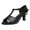 thumbnail image 1 of Chaussures Sandales de Danse pour Femmes Couleur Mode Rumba Valse Bal de Promo Danse de Salon Latin Salsa, 1 of 8