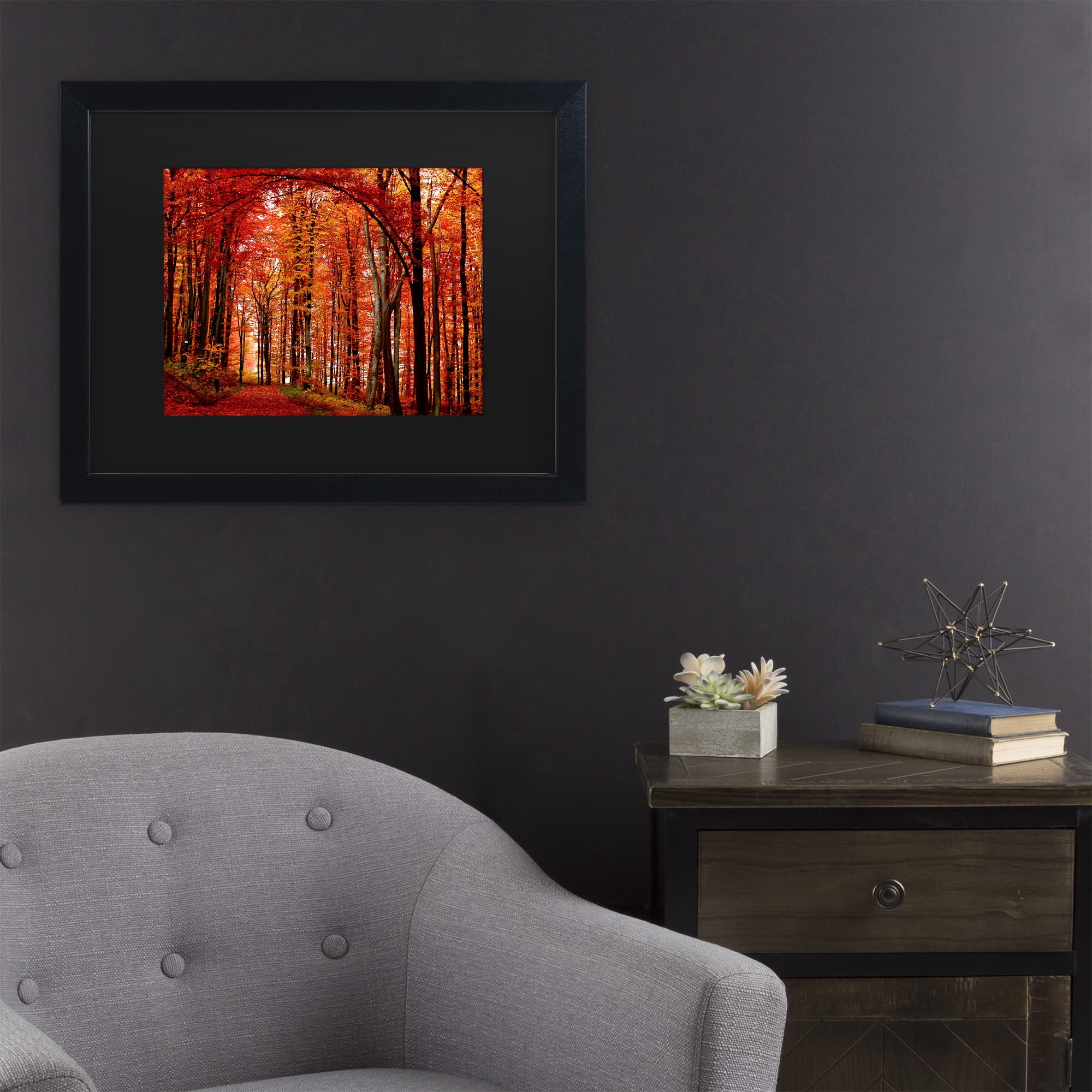 Trademark Fine Art 'The Red Way' Canvas Art by Philippe Sainte-Laudy