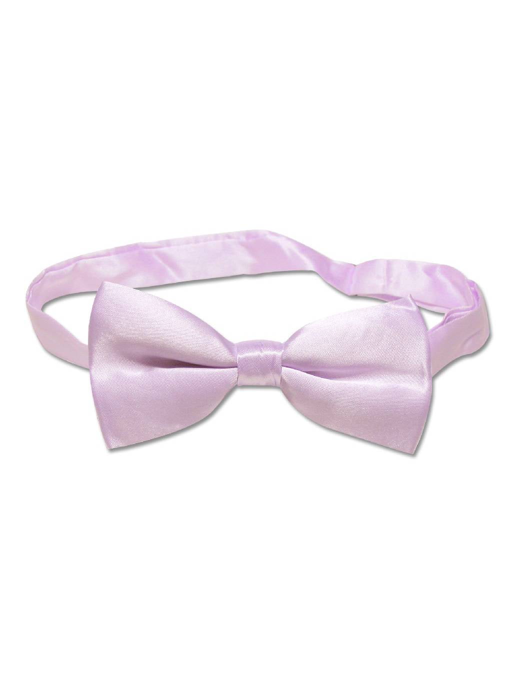 New Brand Q men's single pleat pre-tied bowtie solid formal prom Lavender 