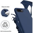 thumbnail image 3 of Compatible with iPhone 8 Plus Case, iPhone 7 Plus Slim Liquid Silicone Full Covered Soft Gel Rubber Case Cover for iPhone7 Plus/iPhone 8 Plus 5.5 inch-Navy Blue, 3 of 6