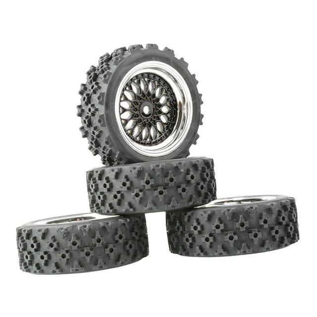 ZLight Remote Control Car RC Wheels Tires Upgrade Parts Durable Rubber Non Slip Improve Overall Performance Durable And Sturdy. black sliver