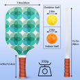 thumbnail image 4 of Pickleball Paddles Set Of 2, Fiberglass Surface, Elegant Geometric Print, 4 Balls & Bag, 4 of 5