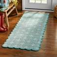 thumbnail image 2 of The Pioneer Woman Delilah 30" x 84" Scallop Runner Indoor Rug, Teal, 2 of 6