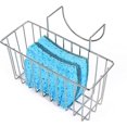 thumbnail image 1 of Organizador de fregadero de cocina multiusos, soporte de esponja de acero inoxidable de gran tamaño con ganchos prácticos y diseño ventilado, adecuado para ahorrar espacio en cualquier fregadero, 1 of 8