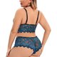 thumbnail image 4 of Gibobby Conjuntos de bragas de encaje Conjunto de lencería de 2 piezas de talla grande para mujer con sujetador de tiras y bragas(Azul, G), 4 of 5
