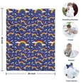 thumbnail image 4 of Dark Blue Rainbow Pattern Blanket,Comfortable Soft Flannel Throw Blanket,All Season,Warm Lightweight Blankets for Sofa Bed Couch Living Room Chair,30"x40", 4 of 4