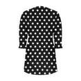 thumbnail image 6 of yillto Women 3/4 Sleeve Dress V Neck Casual Fall Trendy Shirts Dresses Loose Midi Dress with Pockets, 6 of 7
