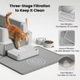 thumbnail image 4 of Caja de arena de acero inoxidable para gatos  Caja de arena cerrada con tapa XL extragrande de metal para gatos grandes, caja de arena de gatito de alta cara antifugas, fácil limpieza, antiadherente,, 4 of 8