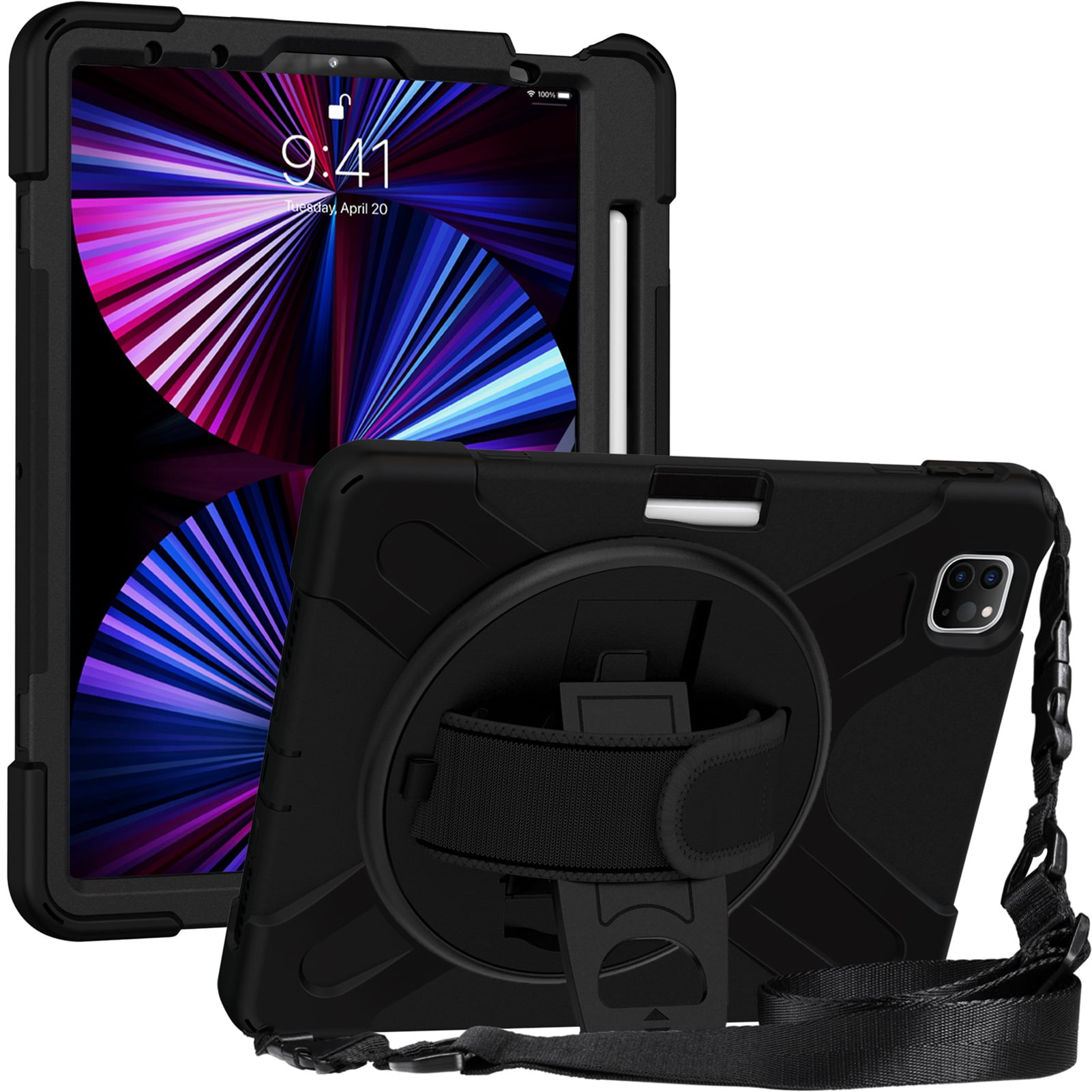 Tablet Case, Universal Precise Hole Position Tablet Protective Cover  for Tablet Accessories Black