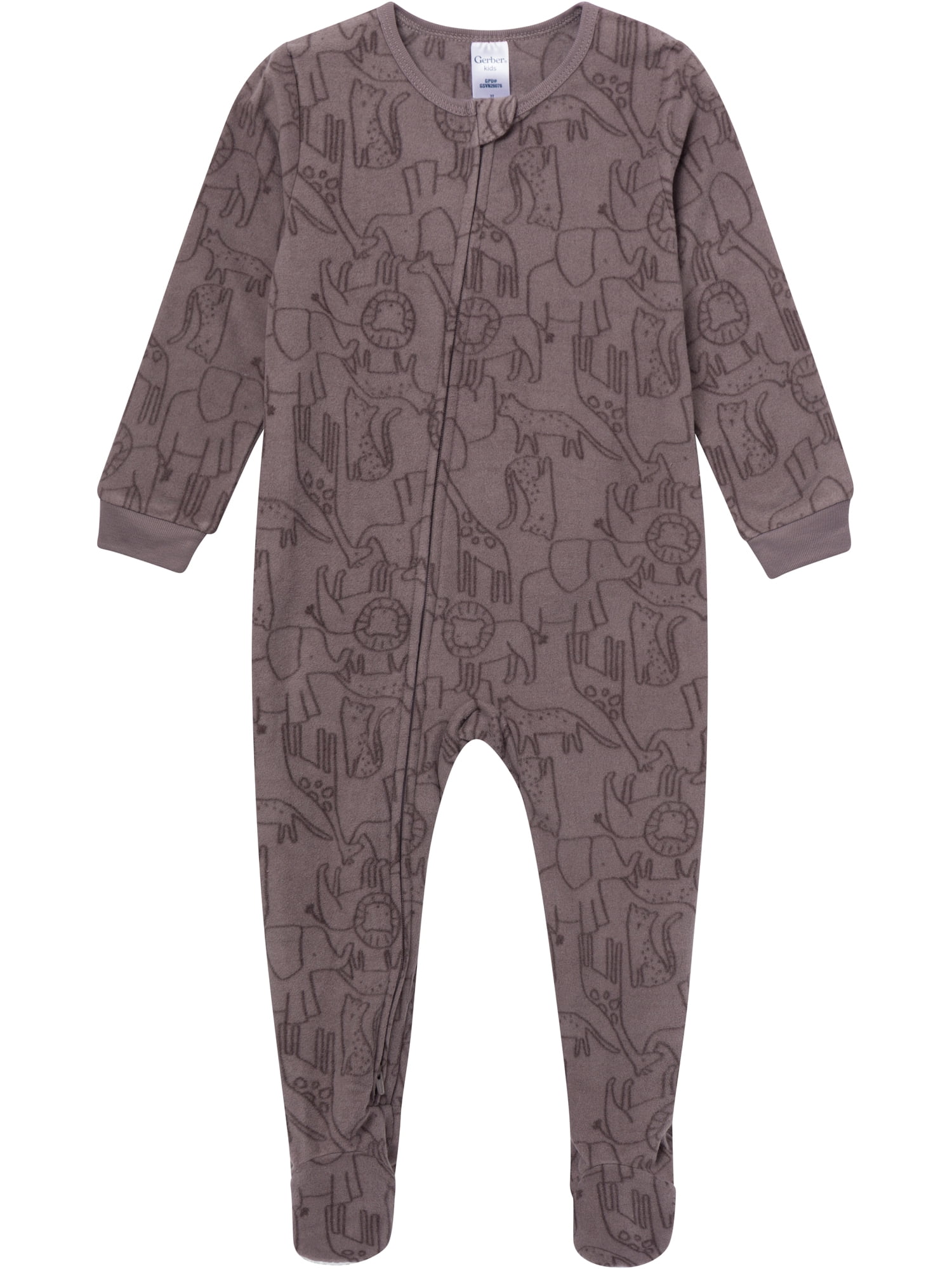 Gerber Baby and Toddler Neutral Microfleece 2-Way Zipper Blanket Sleeper Pajamas, 3-Pack, Sizes 0/3 Months - 5T
