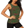 thumbnail image 2 of Xecao Red Snake print women's scoop neck, loose-fit workout tank tops for the gym., 2 of 9