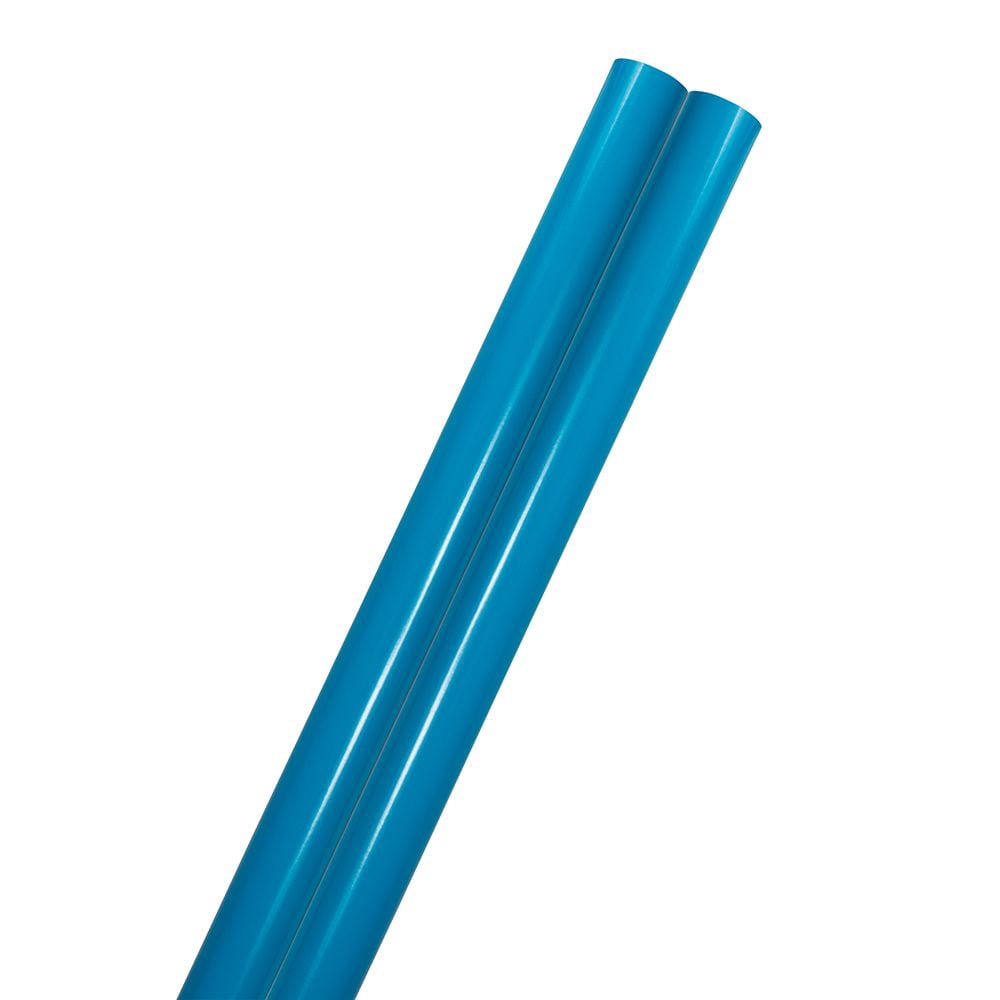 JAM Paper Bright Blue Glossy Wrapping Paper, All Occasion, 25 Sq. ft, 2 per Pack