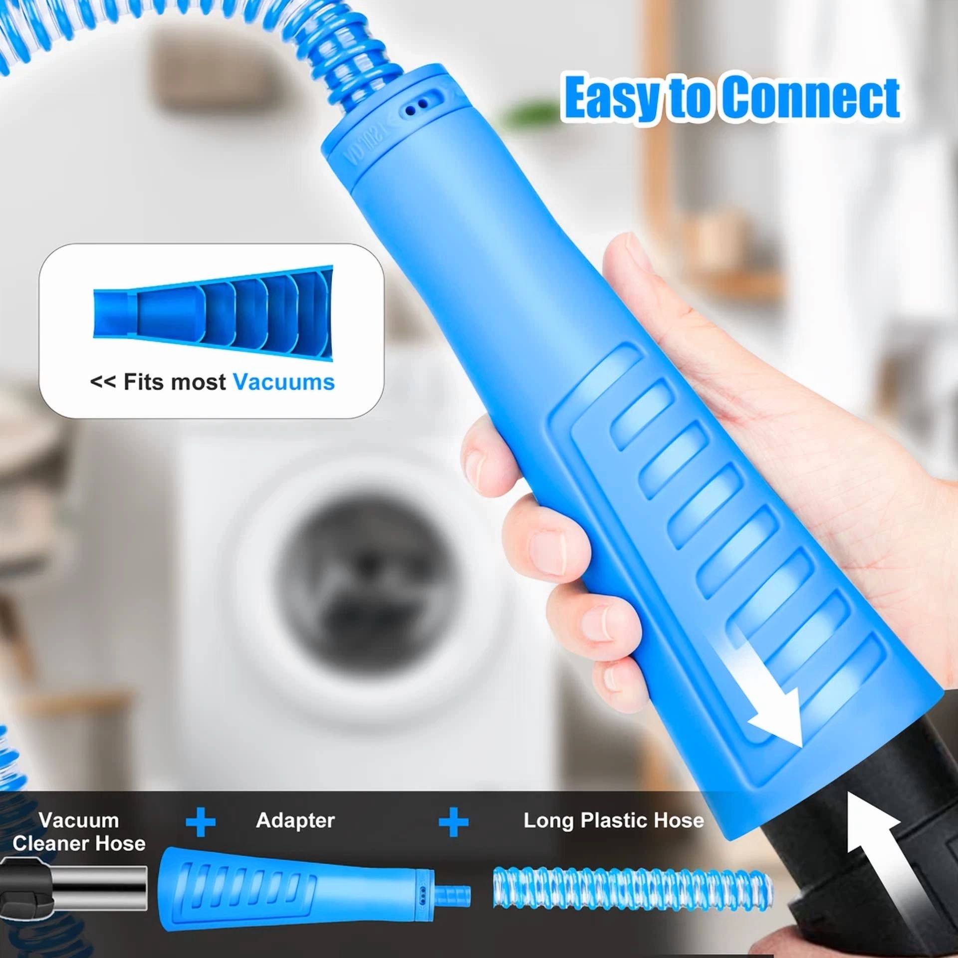 CIRCLE- Dryer Vent Cleaner Kit Vacuum Attachment Hose With Lint Remover Cleaning Brush
