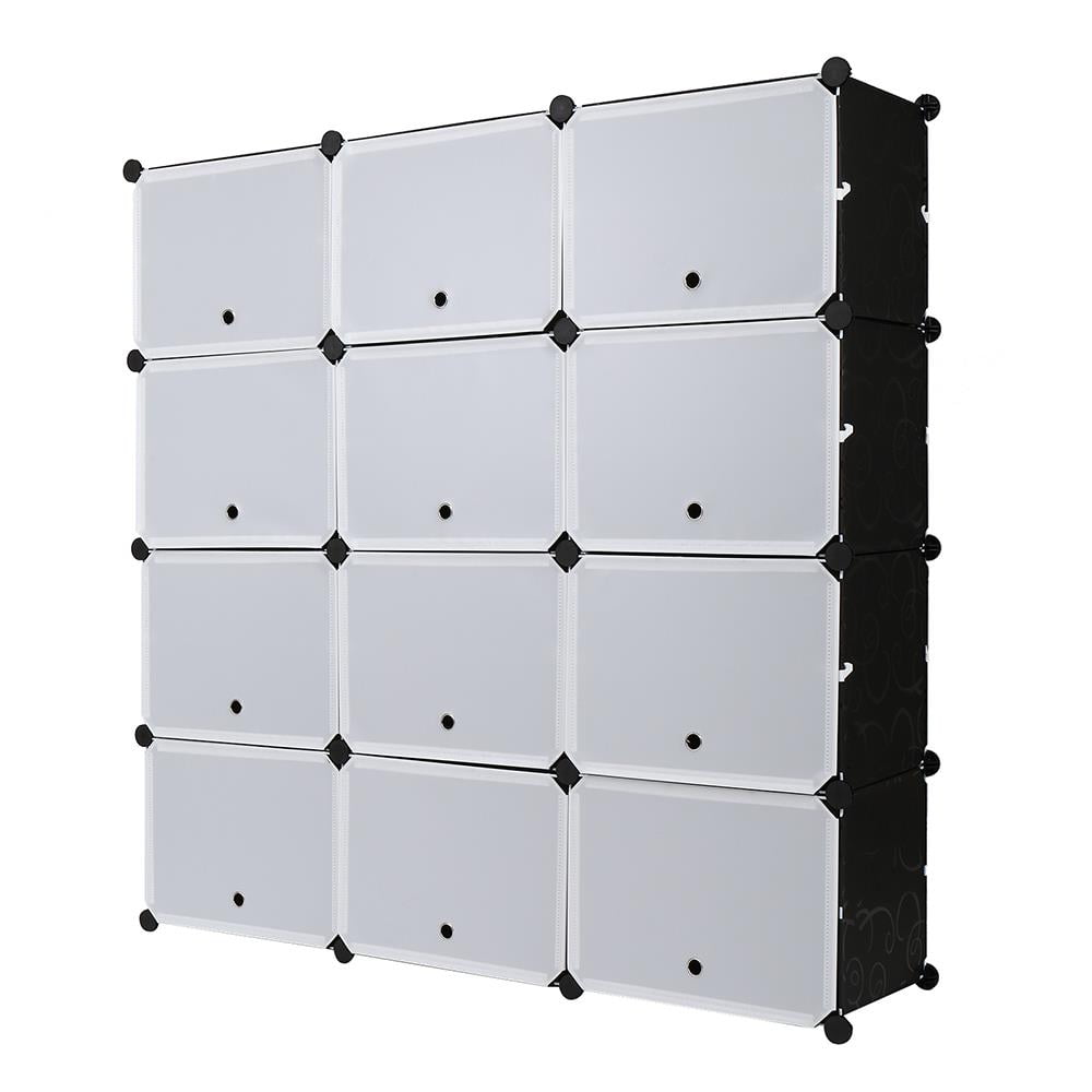 Ktaxon Portable Shoe Cabinet for Entryway, 8-Tier Modular Shoe Rack Shelf 42-48 Pairs Shoe Storage Organizer Unit for Hallway Living Room Bedroom Home, Black