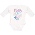 thumbnail image 3 of Inktastic Pink or Blue, Big Brother Loves You Footprints and Heart Boys Long Sleeve Baby Bodysuit, 3 of 5
