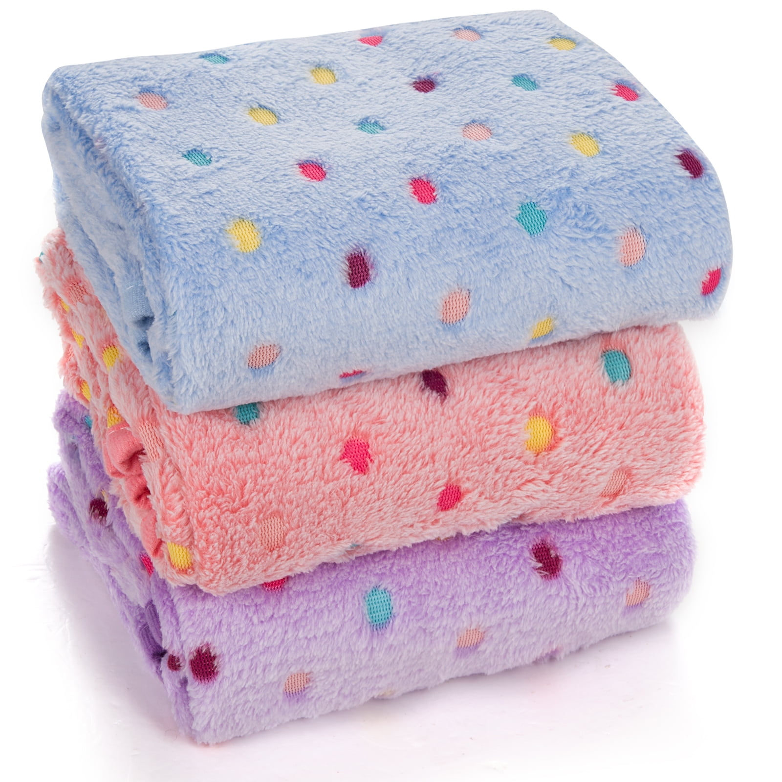 Luxmo Cat Blanket, 3 Pack Small Dog Pet Blankets Puppy Fleece Blankets