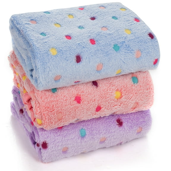 Luxmo Cat Blanket, 3 Pack Small Dog Pet Blankets Puppy Fleece Blankets Sleep Mat Pad Cover for Kitten Puppy Rabbit