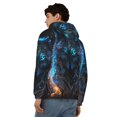 thumbnail image 4 of Goofa Cool Blue Light Wolf Pattern Mens Full-zip Hoodie, Zip-up Pullover Hooded Sweatshirt, Kangaroo Pocket Hoodie Ideal for Daily Wear, Travel, and Home-Large, 4 of 5