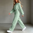 thumbnail image 5 of 2 Piece Sets for Women Lounge Sets Long Sleeve Tops Sweatshirt Wide Leg Pants Fall Casual Vacation Travel Outfits with Pockets, 5 of 6