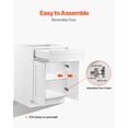 thumbnail image 6 of VEVOR White Shaker Base Cabinet with Drawer, 24-Inch Unassembled Drawer Base Cabinet, 24" W x 24" D x 34.5" H Ready to Assemble Cabinet with Soft-Close Doors and Adjustable Shelf, for Home Office, 6 of 9