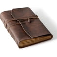 thumbnail image 5 of Leather Journal Notebook - Leather Bound Journal For Men, Lined Travel Journal & Writing Journal For Personal Diary, 5x7 Inches, Brown, 200 Pages, 5 of 5