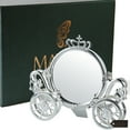 thumbnail image 2 of Matashi Silver Plated Double Sided Princess Coach Mirror Embellished with Crystals Home Decorative Showpiece Gift for Christmas Birthday Mother's Day Anniversary Living Room Bedroom Decor, 2 of 7