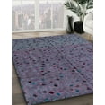 thumbnail image 3 of Ahgly Company Machine Washable Indoor Rectangle Abstract Plum Purple Area Rugs, 8' x 12', 3 of 7