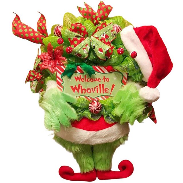 Corona de Navidad de Felpa Hugtrwg Decoraciones
