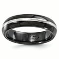 thumbnail image 1 of Edward Mirell Black Titanium and 14K Domed 6mm Band, 1 of 7