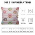 thumbnail image 5 of FUMJ  Square Sweets Ice Cream Donuts Cupcakes on Pink Throw Pillow Covers Sofa Bed Home Decorative Pillowcase Cushion Case Double Sided Design Printed, 5 of 5