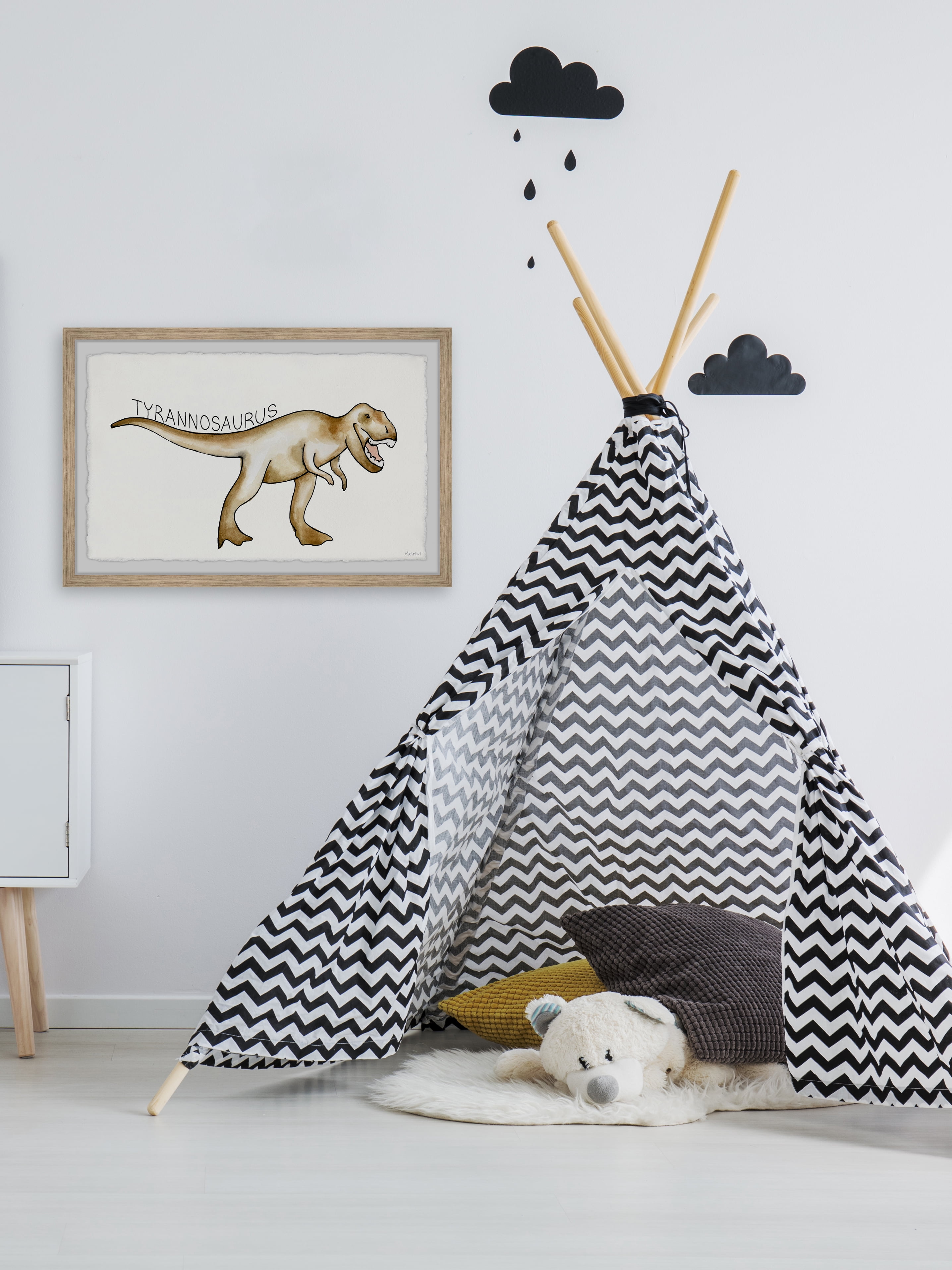 Marmont Hill Brown Tyrannosaurus Framed Wall Art