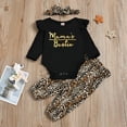 thumbnail image 1 of LSLJS Newborn Infant Baby Girls Letter Leopard Print Romper+Pants+Headband Outfits Set, Kids Clothes, 1 of 9
