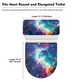 thumbnail image 6 of HELLHERO Colorful Starry Sky Stretch Fits All Toilet Shapes Elastic Bottom Elastic Fabric Lid Cover Set for Toilet Modern Bathrooms Elastic Installation Washable and Reusable 17x21 Inches 2 Pack, 6 of 6