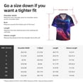thumbnail image 6 of Uemuo Cosmic Cat Psychedelic Journey Pattern Cotton Linen Short Sleeve Shirts,Casual Lightweight Button Down Shirts,Vacation Beach Summer Tops-X-Large, 6 of 7
