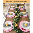 thumbnail image 4 of 15 Inch Round Placemats Set of 6, Happy Valentine's Day Non Slip Heat Insulation PP Table Mats, Pink Love Hearts Romantic Washable Place Mats for Kitchen Dining Party Table Decor, 4 of 7
