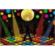 Happy Birthday Disco Banner 70s 80s 90s Fever Dance Let's Glow Crazy Neon Backdrop Background Hippie Party Decorations Supplies